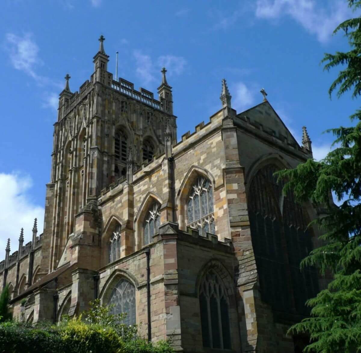 Exterior of The Great Malvern Priory
