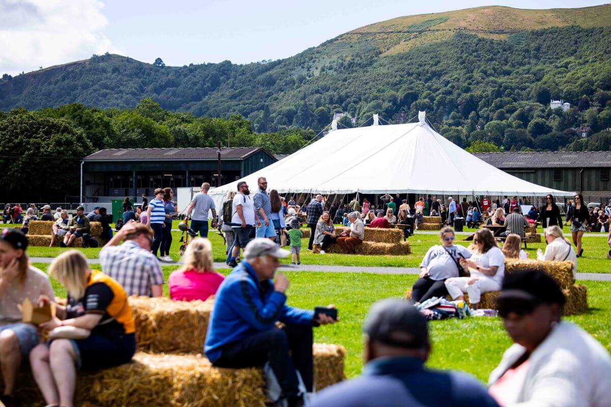 A food festival with views of the Malvern Hills